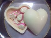 Coração Branco,Meio Amargo,Bicolor, Napolitano - 250g